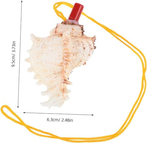 Milisten Natural Conch Shell Whistle 3.74 Inch Handmade Sea Shell Horn for Musical Performance Outdoor Activities Beach Theme Party Wedding Decor in Kuwait