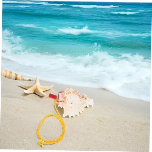 Milisten Natural Conch Shell Whistle 3.74 Inch Handmade Sea Shell Horn for Musical Performance Outdoor Activities Beach Theme Party Wedding Decor in Kuwait