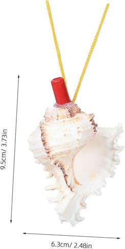 Milisten Natural Conch Shell Whistle 3.74 Inch Handmade Sea Shell Horn for Musical Performance Outdoor Activities Beach Theme Party Wedding Decor in Kuwait