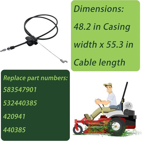 583547901 Engine Zone Control Cable Fits Hus-qvarna HU 625AWD Poula 44761 Jonsered J675AWD Craftsman 9179993A REDMAX CWP21 Replaces 532440385 440385 in Kuwait