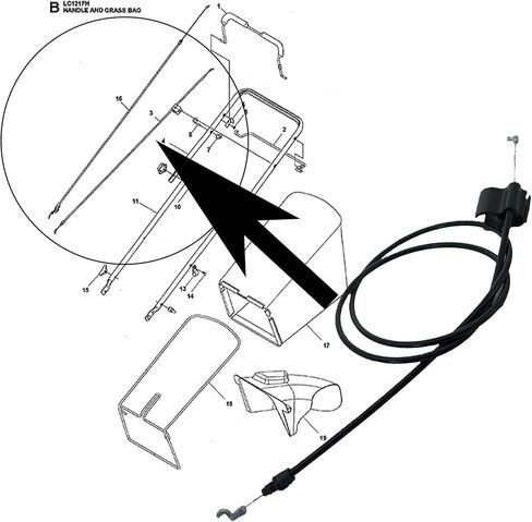 583547901 Engine Zone Control Cable Fits Hus-qvarna HU 625AWD Poula 44761 Jonsered J675AWD Craftsman 9179993A REDMAX CWP21 Replaces 532440385 440385 in Kuwait