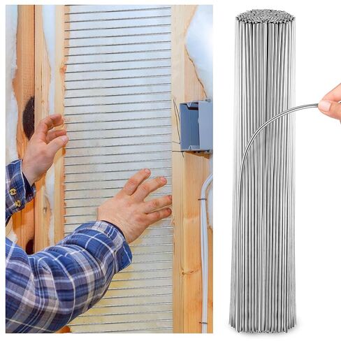 U0U 180 Pcs 16 Inch Insulation Support Wire,Metal Insulation Support Rods,Stainless Steel Metal Insulated Wire for Attic,Garage,Basement Insulation,Ceiling Insulation (180, 16Inch) in Kuwait