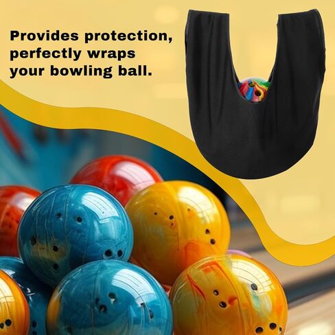 Bowling Ball Polisher Bag, Microfiber Bowling Seesaw Bag for Bowlers Washable Carrier Ball Cleaner Holder Bags Large Bowlings Shammy Seesaw, Black in Saudi Arabia