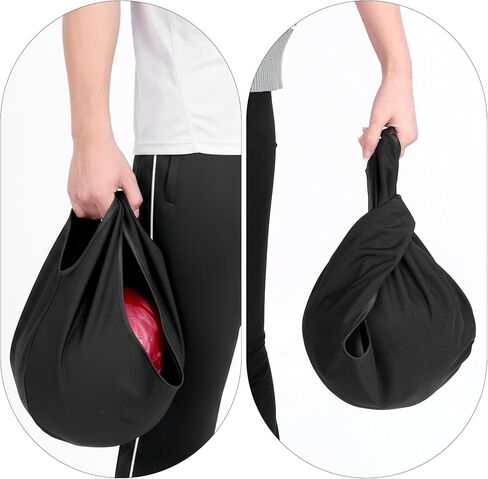 Bowling Ball Polisher Bag, Microfiber Bowling Seesaw Bag for Bowlers Washable Carrier Ball Cleaner Holder Bags Large Bowlings Shammy Seesaw, Black in Saudi Arabia