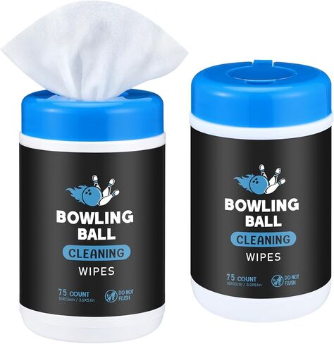 عبوتان من مناديل تنظيف كرة البولينج، كل منها 75 قطعة من ملحقات الكرة، قطعة قماش للتنظيف للزيوت والأوساخ والأوساخ والخدوش، حقيبة قابلة للإغلاق، تنظيف صحي سريع ومريح in Kuwait