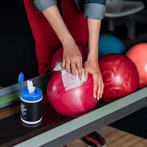 عبوتان من مناديل تنظيف كرة البولينج، كل منها 75 قطعة من ملحقات الكرة، قطعة قماش للتنظيف للزيوت والأوساخ والأوساخ والخدوش، حقيبة قابلة للإغلاق، تنظيف صحي سريع ومريح in Kuwait