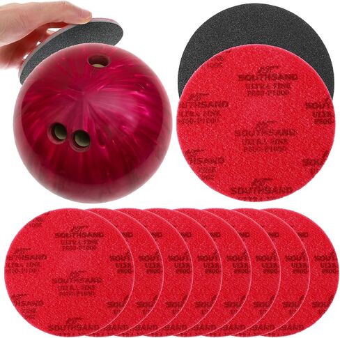 10Pcs Bowling Surface Pads, Bowling Sanding Pads, Bowling-Accessories for Resurfacing Polishing Kit, Grit 120/180/400/500-600/800-1000/1200-1500/2000/2500/3000 for Different Texture in Saudi Arabia
