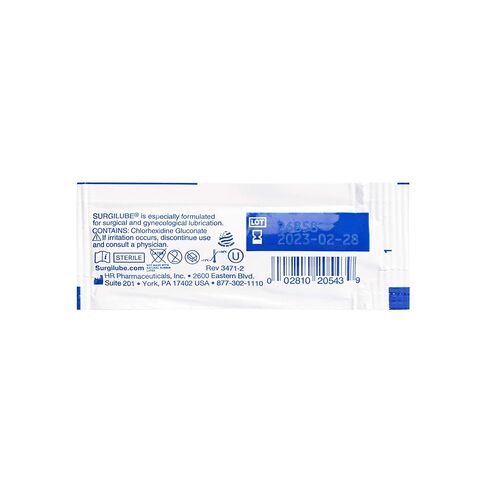 Surgilube Lubricating Jelly-FoilPac - 144 Packets/Box Packets Surgical Lubricant Sterile Bacteriostatic Jelly (3g FoilPac Box of 144 Packets),1 Box in Kuwait