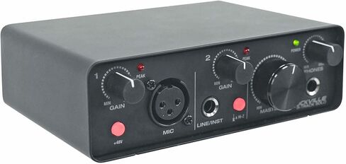 حزمة Rockville: R-Track Solo Recording USB C Audio Interface 24Bit 192Khz+Asio Drivers Bundle مع Rcm03 Pro Studio Recording مكثف ميكروفون حامل الصدمات (عنصران) in Saudi Arabia