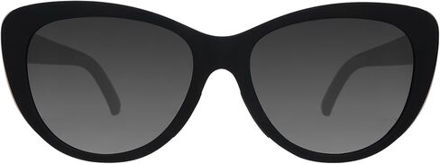 goodr It's Noir, Darling Polarized Sunglasses, Medium Sized (Glam G), Black Solid Frames with Black Gradient Lenses, Light Gold Accents, UV400 Protection, No Slip, No Bounce in Saudi Arabia