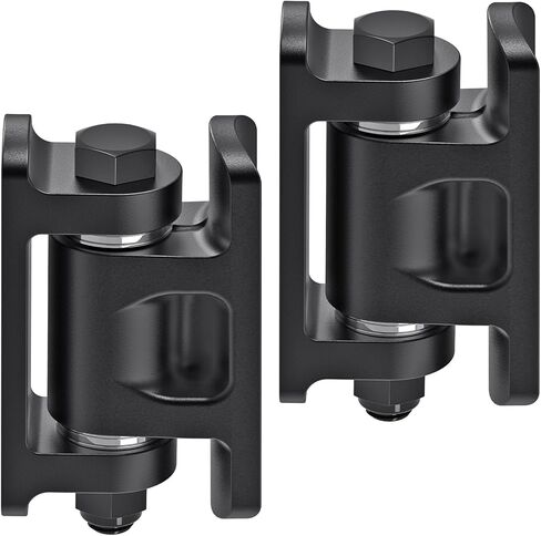 Weld on Hinges, 6mm Carbon Steel Black Oxide Weldable Gate Hinges Heavy Duty with Bearing Bushings & Anti-Loose Nuts for Farm Gates, Fence Gates, Driveway Gates, Swing Gates (3.7x2.8'', 2Pack) in Kuwait