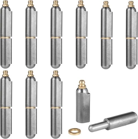 10 Pcs Weld On Hinges, 3-1/2 in, Greasable Hinge with Grease Zerk for Gates, BBQ, Trailers, Metal Welding in Kuwait