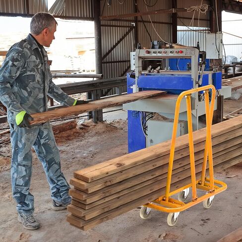 YINTATECH 3000 رطل عربة الحوائط الجافة دوللي، عربة ورق الحوائط الجافة شديدة التحمل مع 4 عجلات دوارة، لوحة دوللي للخشب الرقائقي، الألواح الصخرية، لوحات الحائط، الخشب، برتقالي in Kuwait