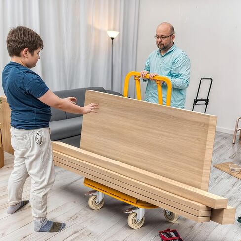 YINTATECH 3000 رطل عربة الحوائط الجافة دوللي، عربة ورق الحوائط الجافة شديدة التحمل مع 4 عجلات دوارة، لوحة دوللي للخشب الرقائقي، الألواح الصخرية، لوحات الحائط، الخشب، برتقالي in Kuwait