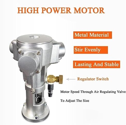 Air Agitator1000L Pneumatic Agitator Tank Mixer Machine Pneumatic Bracket Mixer Paint Stirring Machine Bracket Air Agitator Paint Mix Tool RPM: 0~2500Rpmblack in Kuwait