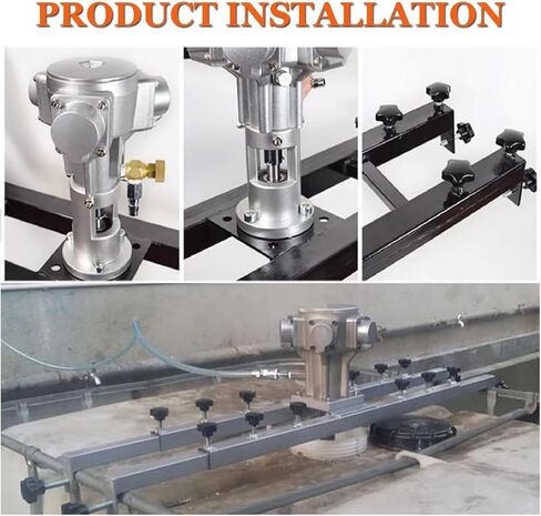 Paint Stirring Machine Bracket, Stirring Pneumatic Industrial Shaker, Adjustable Size, for Slightly Viscous Solution,3 Cylinder,Cylinder in Kuwait