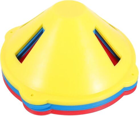 Soccer Cones for Training 15pcs Anti-Wind Training Cones Plastic Soccer Discs for Kids Football Basketball Drills Outdoor Sports Pe Colored Durable Cones in Saudi Arabia