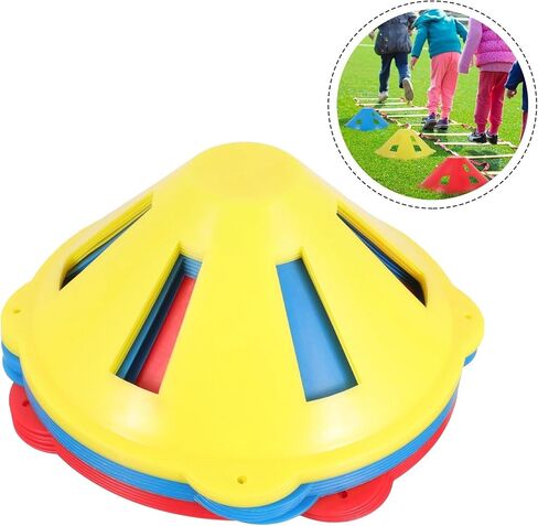 Soccer Cones for Training 15pcs Anti-Wind Training Cones Plastic Soccer Discs for Kids Football Basketball Drills Outdoor Sports Pe Colored Durable Cones in Saudi Arabia