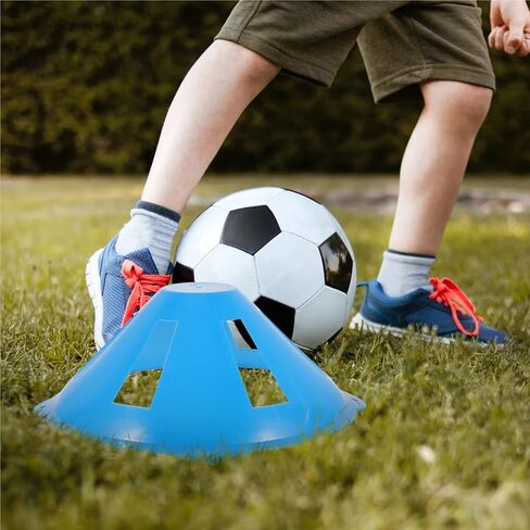 Soccer Cones for Training 15pcs Anti-Wind Training Cones Plastic Soccer Discs for Kids Football Basketball Drills Outdoor Sports Pe Colored Durable Cones in Saudi Arabia