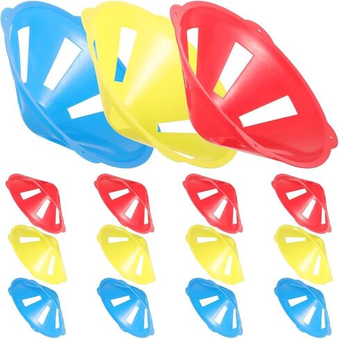 Soccer Cones for Training 15pcs Anti-Wind Training Cones Plastic Soccer Discs for Kids Football Basketball Drills Outdoor Sports Pe Colored Durable Cones in Saudi Arabia