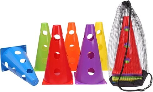 Soccer Cones for Training 24PCS Durable Mark Cones Football Agility Training Sport with Hole in Saudi Arabia