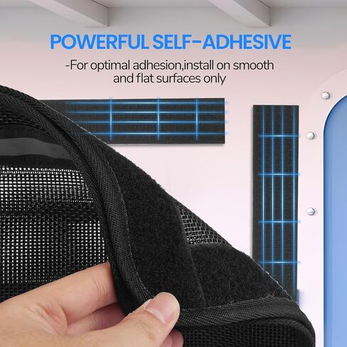 Boat Zippered Mesh Storage Bag with Reflective Strip, 3D Gusset, Self-Adhesive Boat Caddy Organizer for Tools & Tackle, UV/Saltwater Resistant in Kuwait