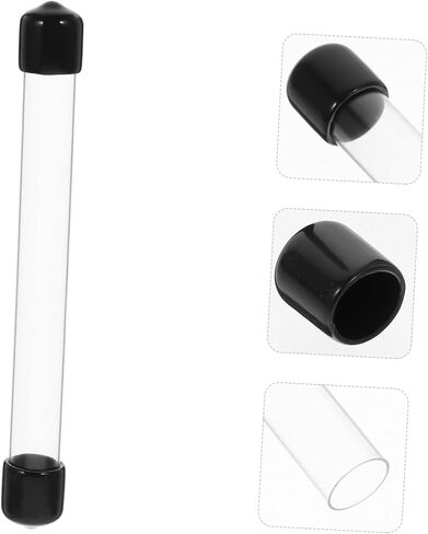 6-Piece Plastic Round Storage Tubes with Lids 122x12mm Portable Organizing Solution for Craft Supplies Makeup and Small Items in Saudi Arabia