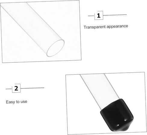 6-Piece Plastic Round Storage Tubes with Lids 122x12mm Portable Organizing Solution for Craft Supplies Makeup and Small Items in Saudi Arabia