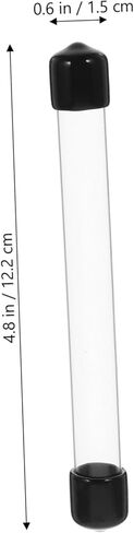 6-Piece Plastic Round Storage Tubes with Lids 122x12mm Portable Organizing Solution for Craft Supplies Makeup and Small Items in Saudi Arabia