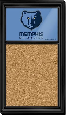The Fan-Brand NBA Memphis Grizzlies: Cork Note Board- Sports Decor for Home, Game Room, Fan Cave & Garage - USA Made in Kuwait