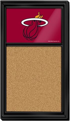 The Fan-Brand NBA Miami Heat: Cork Note Board- Sports Decor for Home, Game Room, Fan Cave & Garage - USA Made in Kuwait