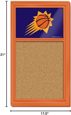 The Fan-Brand NBA Phoenix Suns: Cork Note Board- Sports Decor for Home, Game Room, Fan Cave & Garage - USA Made in Saudi Arabia