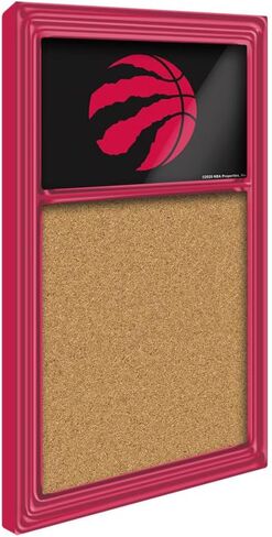 The Fan-Brand NBA Toronto Raptors: Cork Note Board- Sports Decor for Home, Game Room, Fan Cave & Garage - USA Made in Kuwait