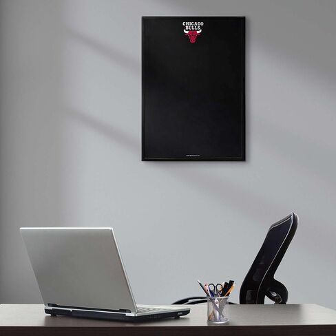 The Fan-Brand NBA Chicago Bulls: Framed Chalkboard- Sports Decor for Home, Game Room, Fan Cave & Garage - USA Made in Saudi Arabia