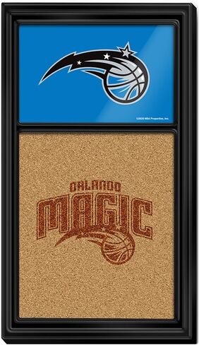 The Fan-Brand NBA Orlando Magic: Dual Logo - Cork Note Board- Sports Decor for Home, Game Room, Fan Cave & Garage - USA Made in Saudi Arabia
