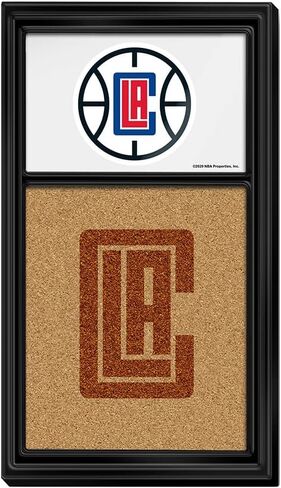 The Fan-Brand NBA Los Angeles Clippers: Dual Logo - Cork Note Board- Sports Decor for Home, Game Room, Fan Cave & Garage - USA Made in Saudi Arabia