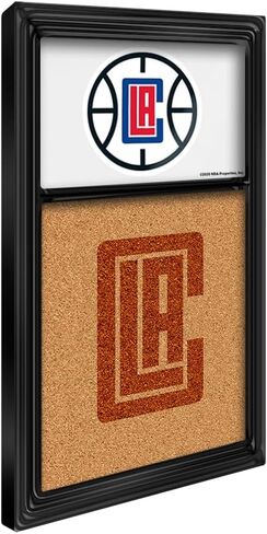 The Fan-Brand NBA Los Angeles Clippers: Dual Logo - Cork Note Board- Sports Decor for Home, Game Room, Fan Cave & Garage - USA Made in Saudi Arabia