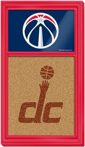 The Fan-Brand NBA Washington Wizards: Dual Logo - Cork Note Board- Sports Decor for Home, Game Room, Fan Cave & Garage - USA Made in Kuwait