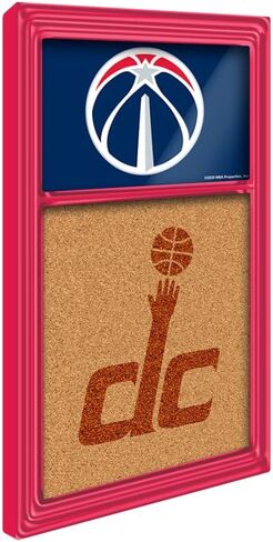 The Fan-Brand NBA Washington Wizards: Dual Logo - Cork Note Board- Sports Decor for Home, Game Room, Fan Cave & Garage - USA Made in Kuwait