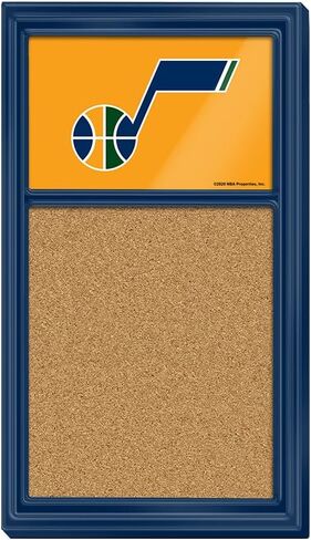 The Fan-Brand NBA Utah Jazz: لوحة ملاحظات من الفلين - ديكور رياضي للمنزل وغرفة الألعاب وكهف المعجبين والمرآب - صناعة أمريكية in Kuwait
