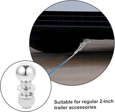 Trailer Hitch Ball Connector Capacity for Utility Boat Trailers Rvs and Suvs Durable Tow Ball with Enhanced Retention Threads in Saudi Arabia