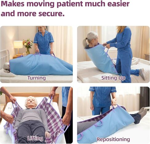 35" x 60" Waterproof Bed Pads with 8 Handles, Reusable Bed Underpads, Positioning Bed Pad for Incontinence, , Washable Pads for Adult, Elderly, Bedwet Kids, Bedridden in Saudi Arabia