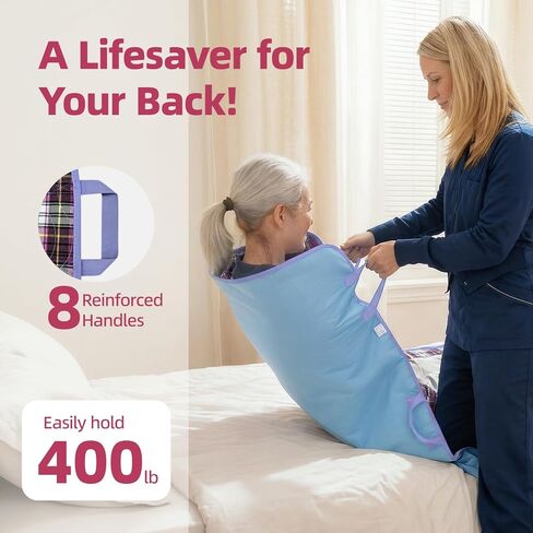 35" x 60" Waterproof Bed Pads with 8 Handles, Reusable Bed Underpads, Positioning Bed Pad for Incontinence, , Washable Pads for Adult, Elderly, Bedwet Kids, Bedridden in Saudi Arabia