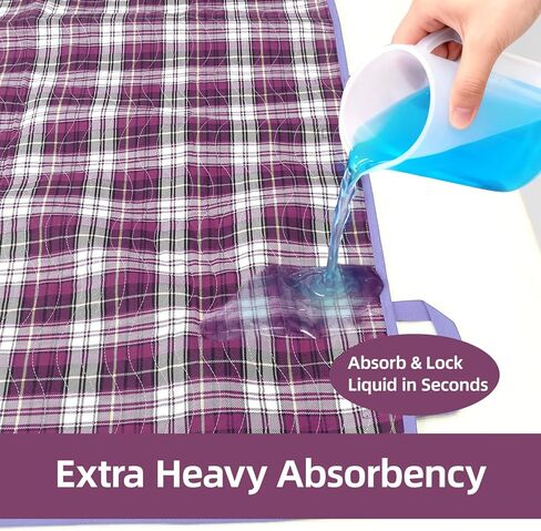 35" x 60" Waterproof Bed Pads with 8 Handles, Reusable Bed Underpads, Positioning Bed Pad for Incontinence, , Washable Pads for Adult, Elderly, Bedwet Kids, Bedridden in Saudi Arabia
