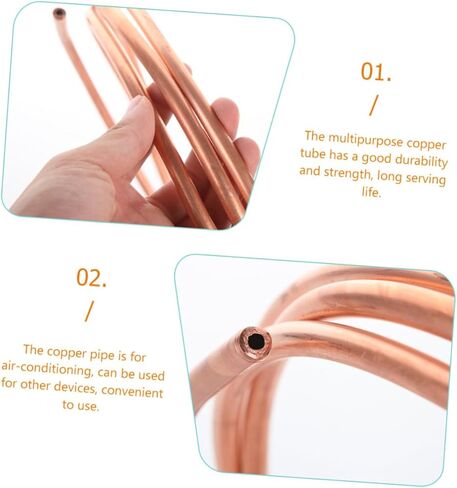 NUOBESTY 2pcs 2m Soft Copper Tubing Coil 4mm X 0.5mm Refrigeration Air Conditioner Copper Tube for Hvac and Freezer Applications in Saudi Arabia
