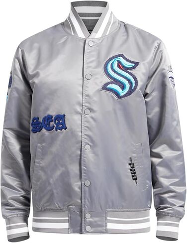 Pro Standard Mens NHL Old English Satin Jacket in Saudi Arabia
