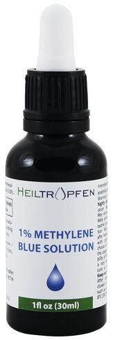 Methylene Blue 1% Solution 1 Fl Oz - 30 ml | Ultra High Purity | USP Pharma Grade Ingredients - Third-Party Tested | Formaldehyde Free | Glass Bottle | Heiltropfen® in Kuwait