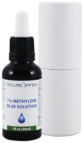 Methylene Blue 1% Solution 1 Fl Oz - 30 ml | Ultra High Purity | USP Pharma Grade Ingredients - Third-Party Tested | Formaldehyde Free | Glass Bottle | Heiltropfen® in Kuwait