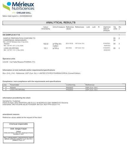 Methylene Blue 1% Solution 1 Fl Oz - 30 ml | Ultra High Purity | USP Pharma Grade Ingredients - Third-Party Tested | Formaldehyde Free | Glass Bottle | Heiltropfen® in Kuwait