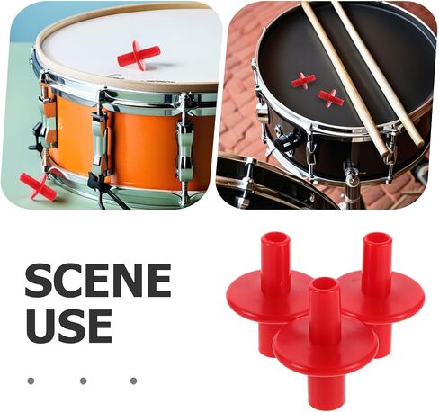 3 قطعة أكمام صنج بلاستيكية حمراء مزدوجة الأطراف ملحقات عالمية عالية القبعة أكمام حامية طبل أجزاء الأجهزة للمدرجات والتركيبات in Kuwait